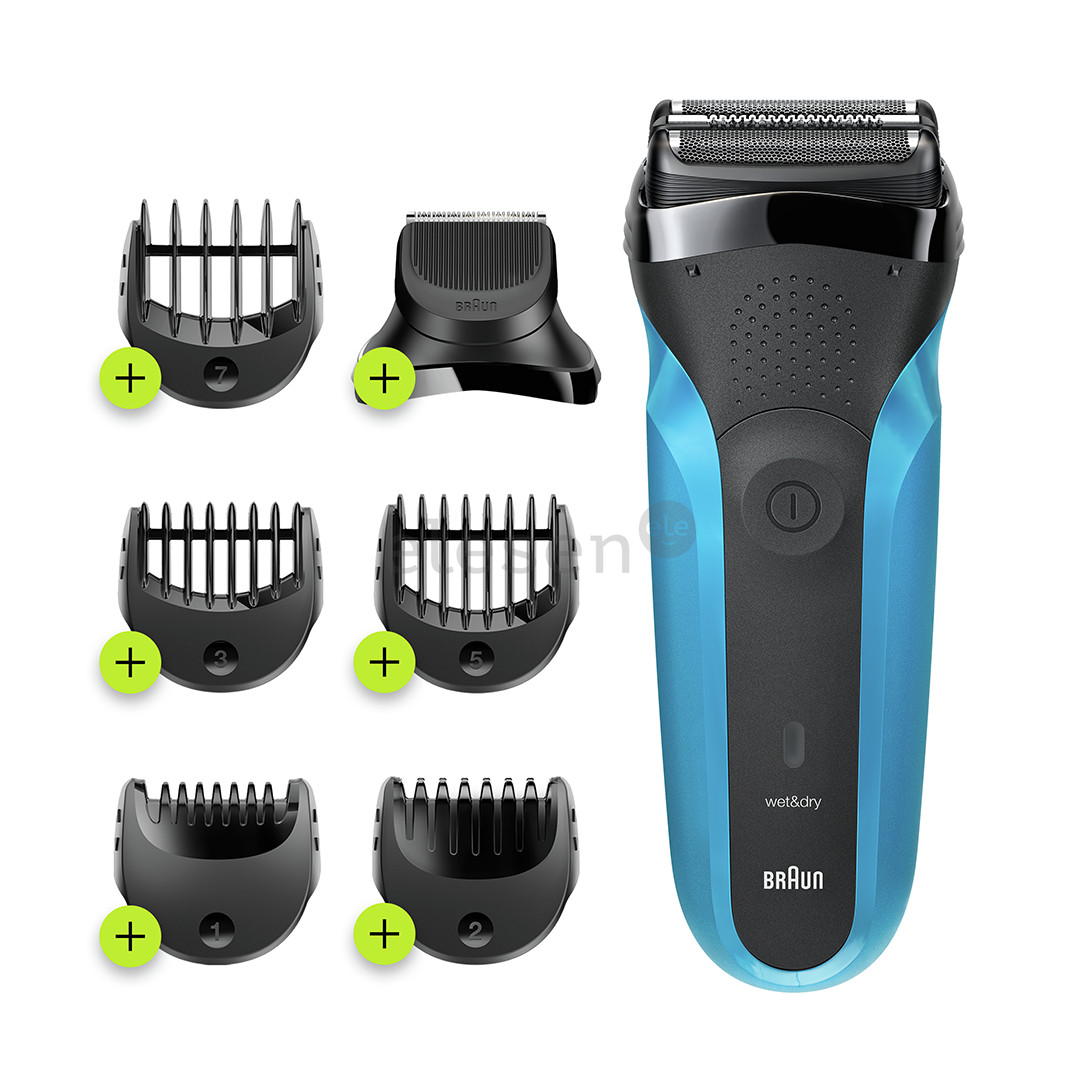 Braun Series 3 Shave & Style, Wet & Dry, mėlynas - Skustuvas