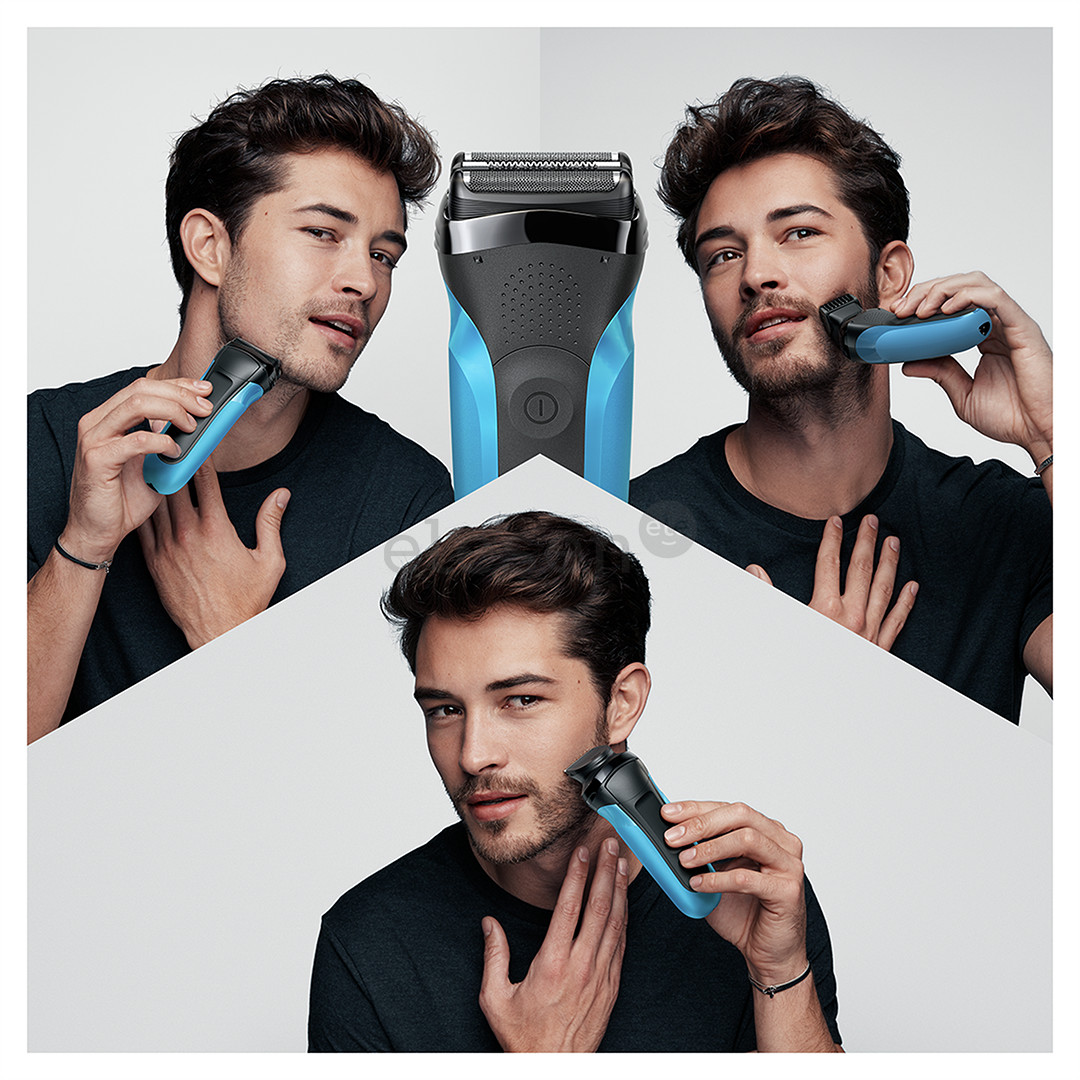 Braun Series 3 Shave & Style, Wet & Dry, mėlynas - Skustuvas