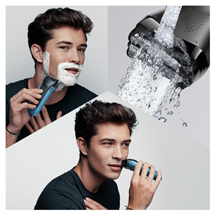 Braun Series 3 Shave & Style, Wet & Dry, mėlynas - Skustuvas