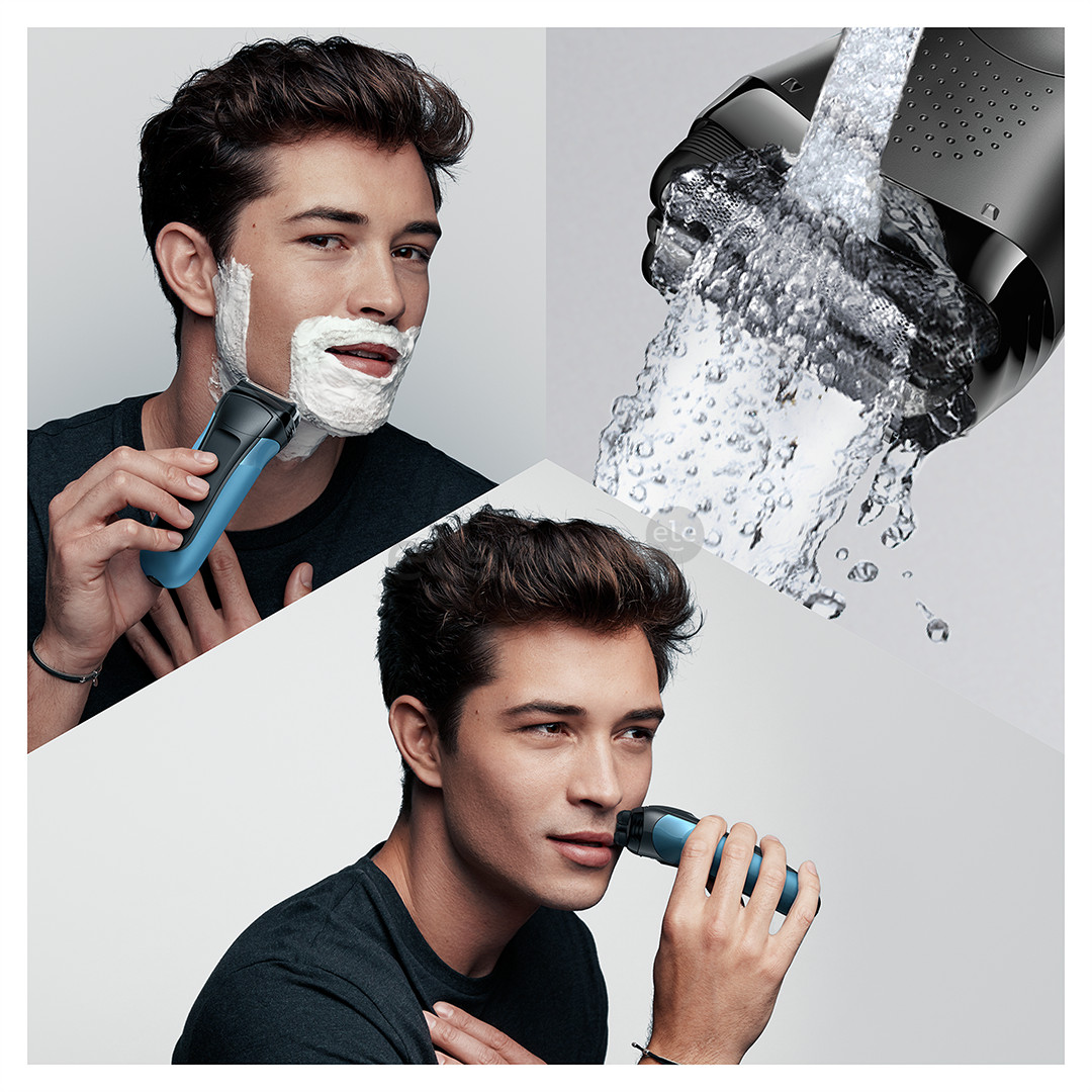 Braun Series 3 Shave & Style, Wet & Dry, mėlynas - Skustuvas