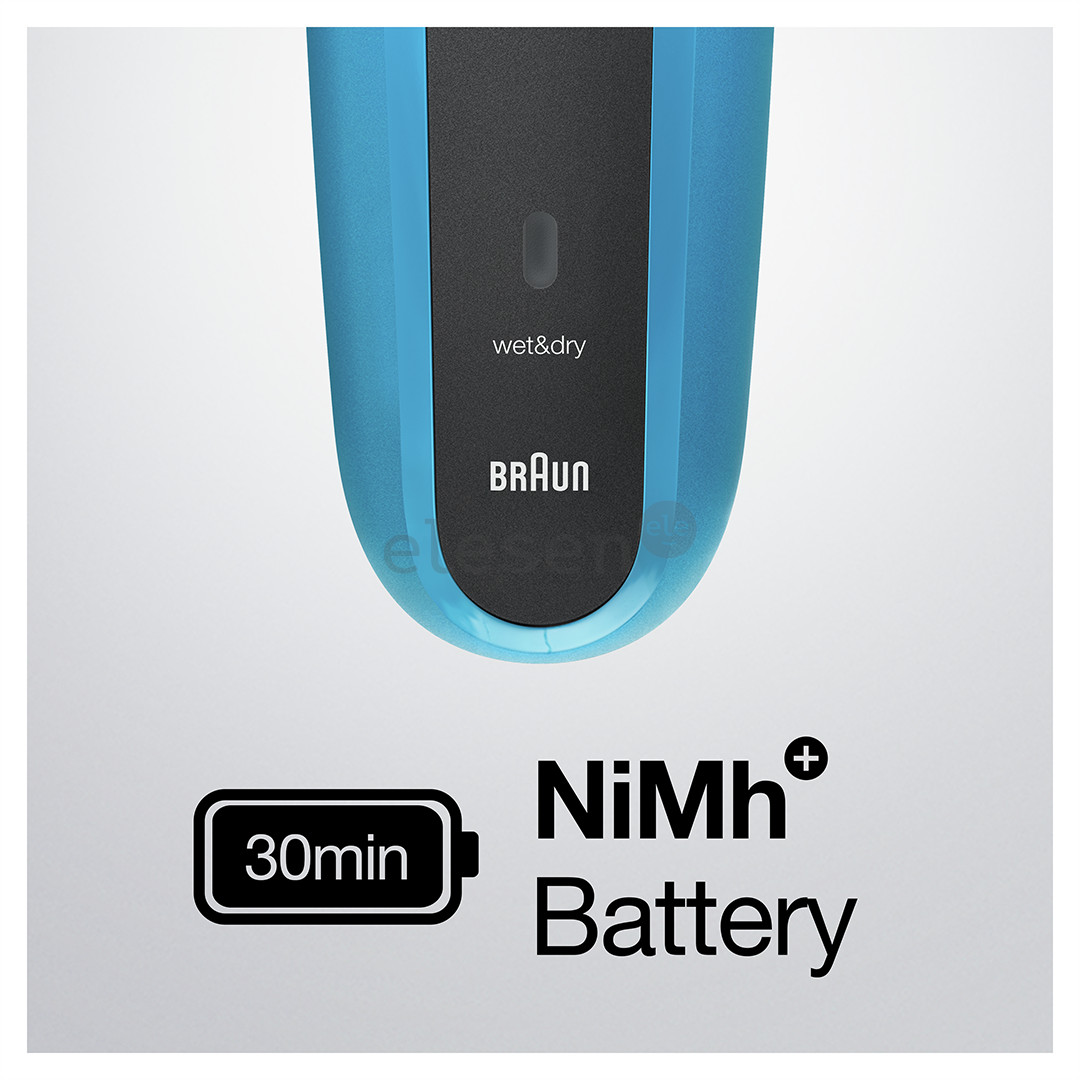Braun Series 3 Shave & Style, Wet & Dry, mėlynas - Skustuvas