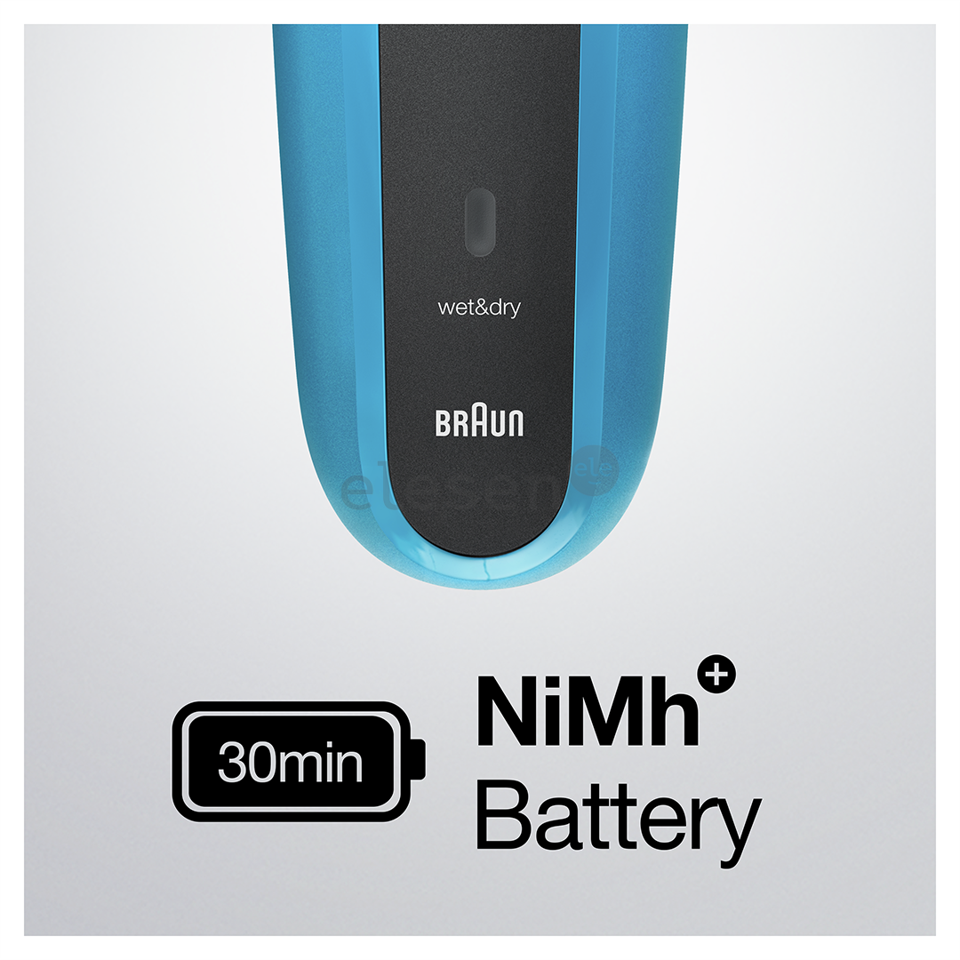 Braun Series 3 Shave & Style, Wet & Dry, mėlynas - Skustuvas