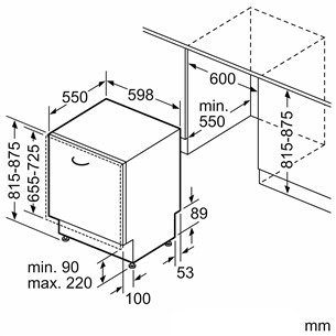 Bosch, Series 8, 14 комплектов посуды - Интегрируемая посудомоечная машина
