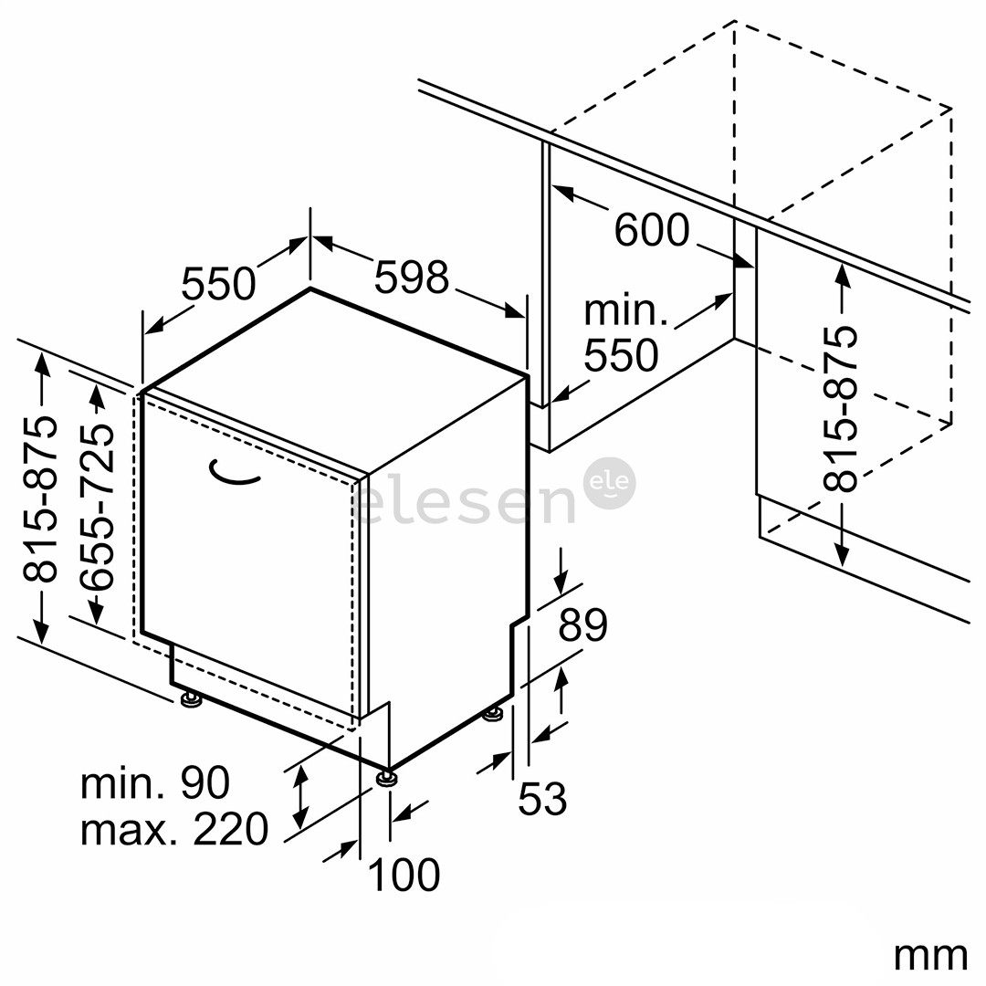 Bosch, Series 8, 14 комплектов посуды - Интегрируемая посудомоечная машина