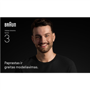 Braun Series 3, 8-in-1, tamsiai pilka - Plaukų kirpimo mašinėlė