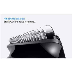 Braun Series 3, 8-in-1, tamsiai pilka - Plaukų kirpimo mašinėlė