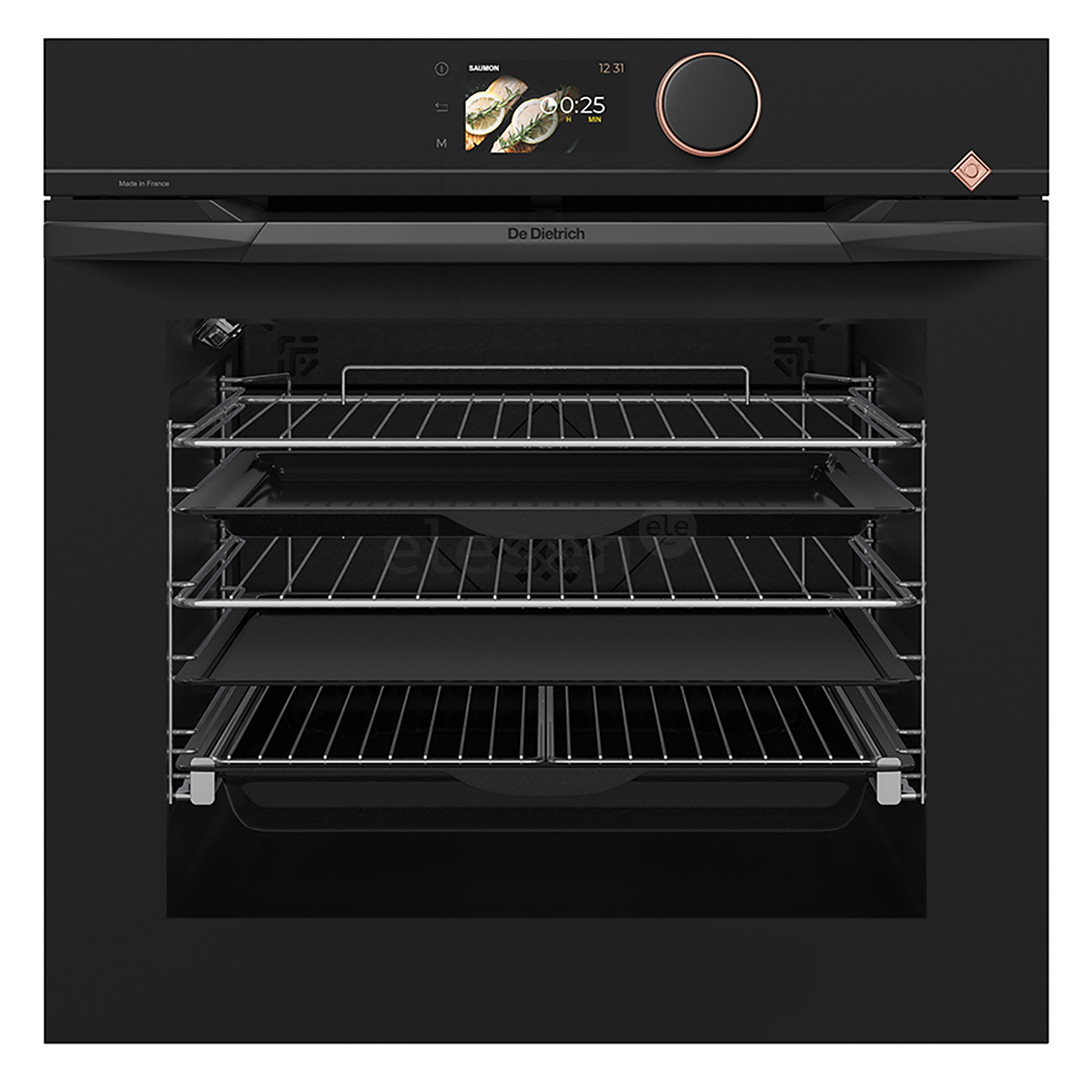 De Dietrich, pyrolytic cleaning, 73 L, black - Built-in oven