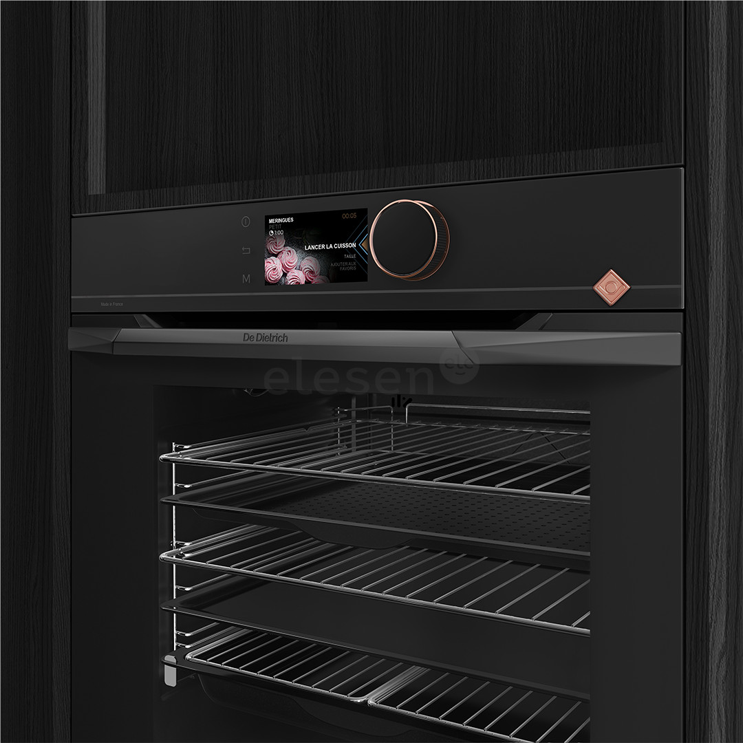 De Dietrich, pyrolytic cleaning, 73 L, black - Built-in oven