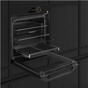 De Dietrich, pyrolytic cleaning, 73 L, black - Built-in oven