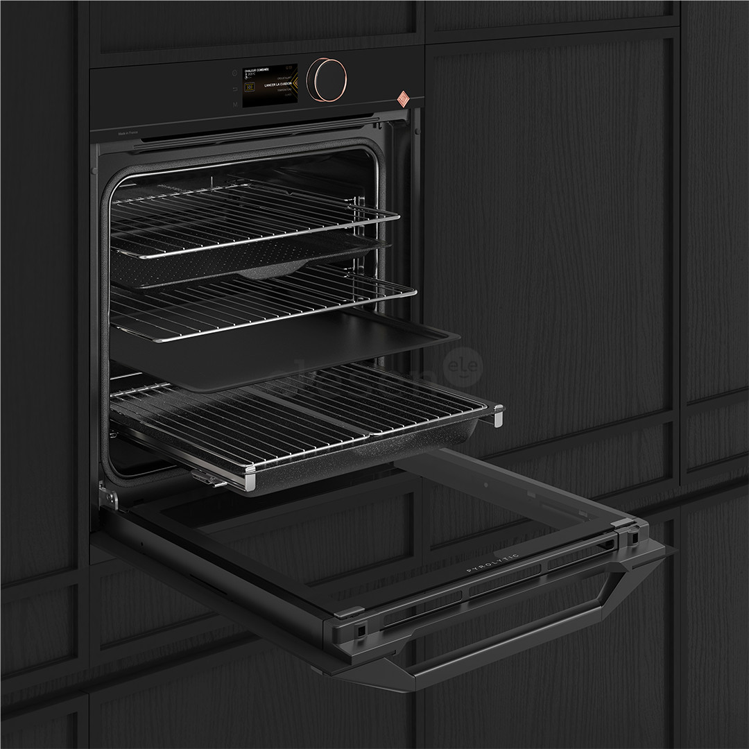 De Dietrich, pyrolytic cleaning, 73 L, black - Built-in oven