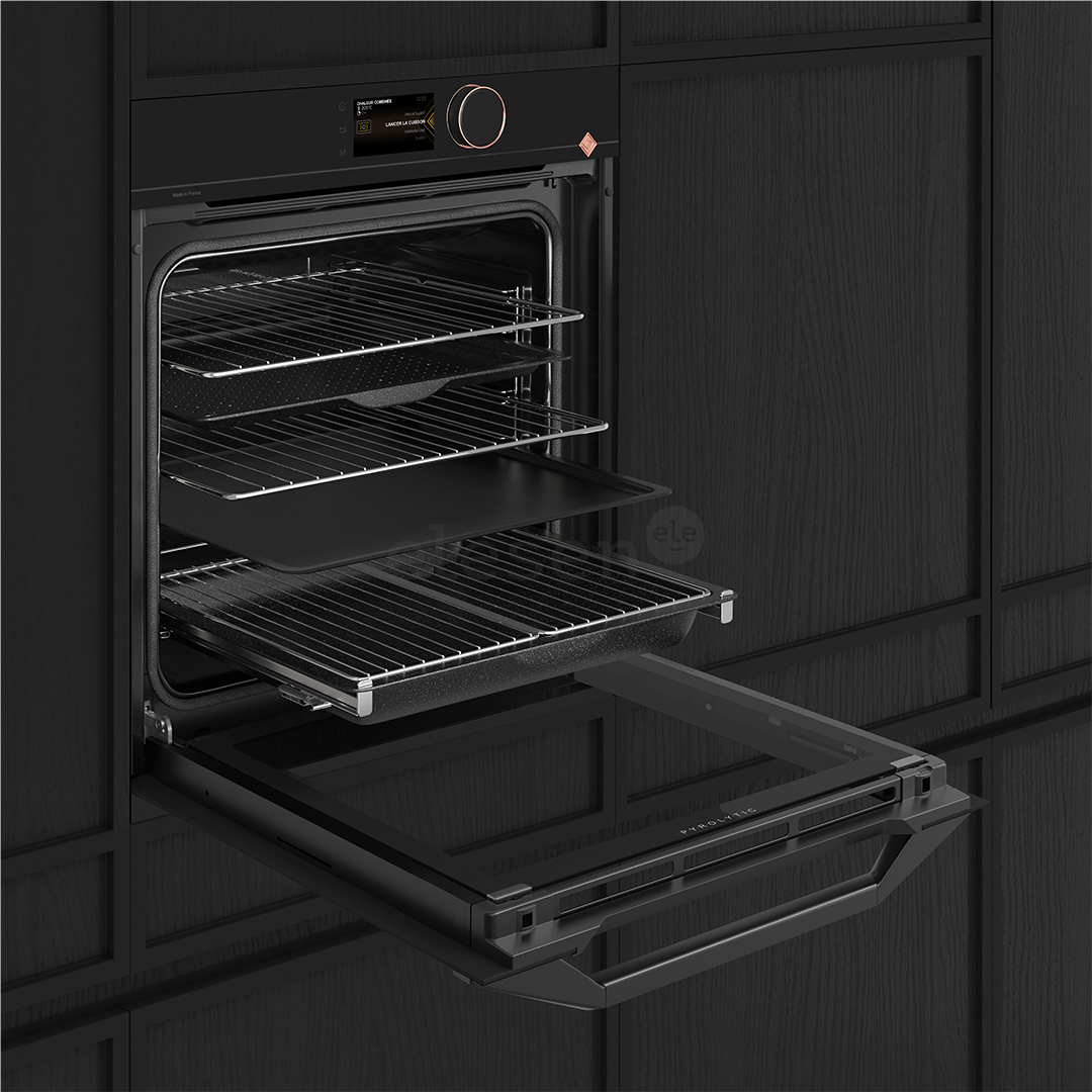 De Dietrich, pyrolytic cleaning, 73 L, black - Built-in oven