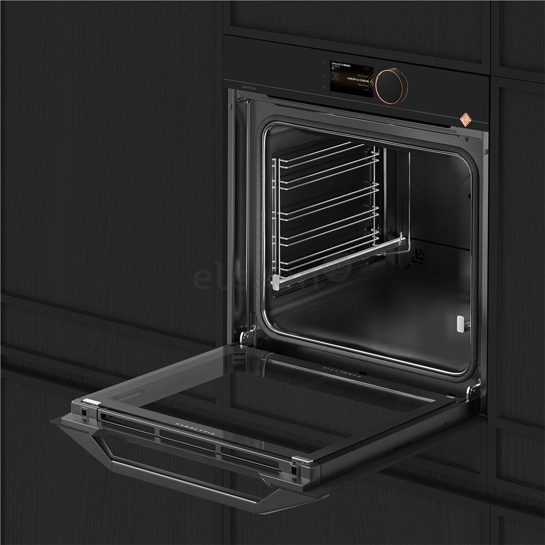 De Dietrich, pyrolytic cleaning, 73 L, black - Built-in oven