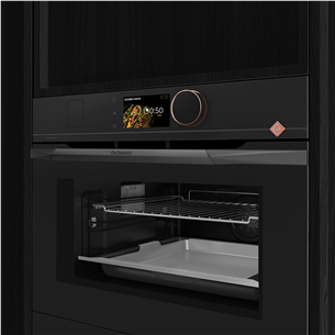 De Dietrich, pyrolytic cleaning, 40 L, black - Built-in compact oven