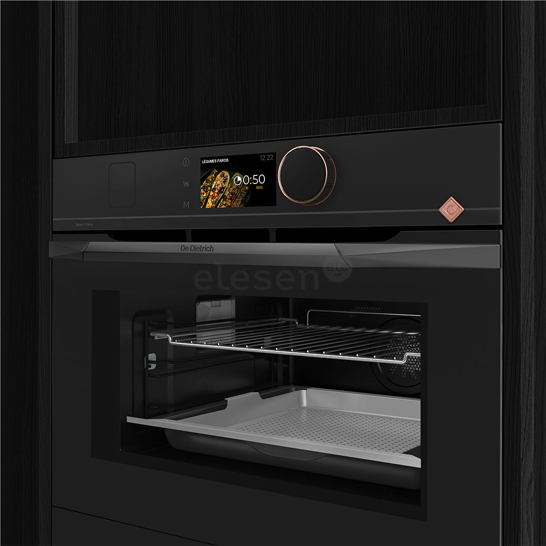 De Dietrich, pyrolytic cleaning, 40 L, black - Built-in compact oven