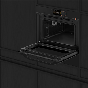De Dietrich, pyrolytic cleaning, 40 L, black - Built-in compact oven