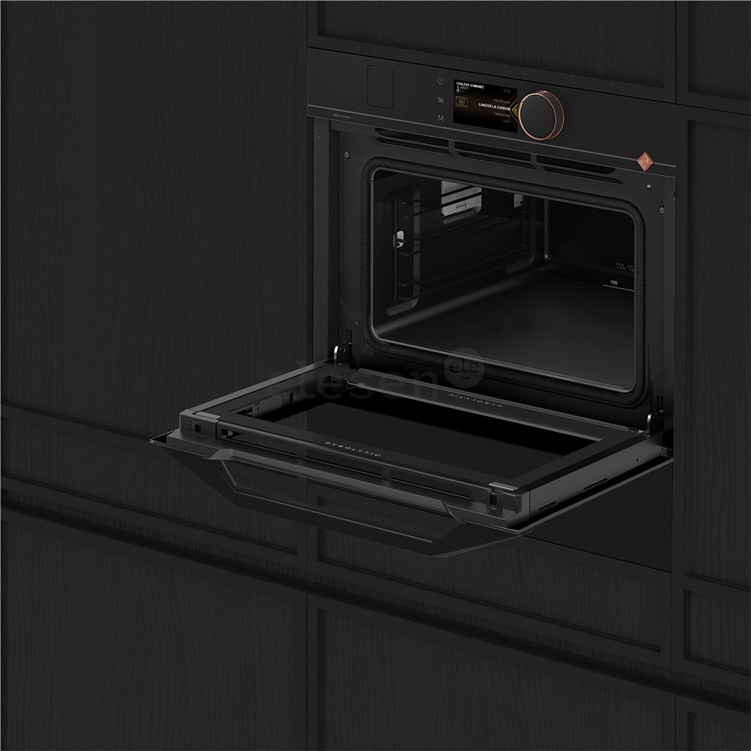De Dietrich, pyrolytic cleaning, 40 L, black - Built-in compact oven