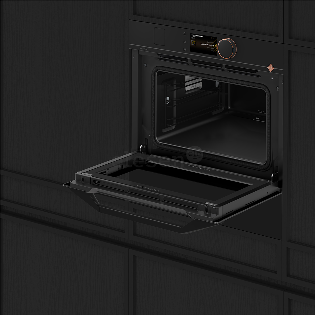 De Dietrich, pyrolytic cleaning, 40 L, black - Built-in compact oven