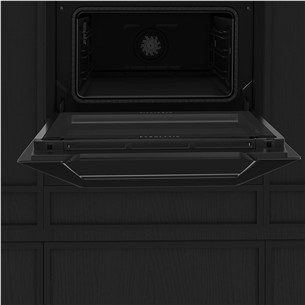 De Dietrich, pyrolytic cleaning, 40 L, black - Built-in compact oven