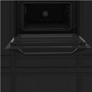 De Dietrich, pyrolytic cleaning, 40 L, black - Built-in compact oven