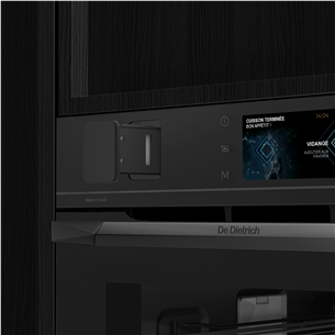 De Dietrich, pyrolytic cleaning, 40 L, black - Built-in compact oven