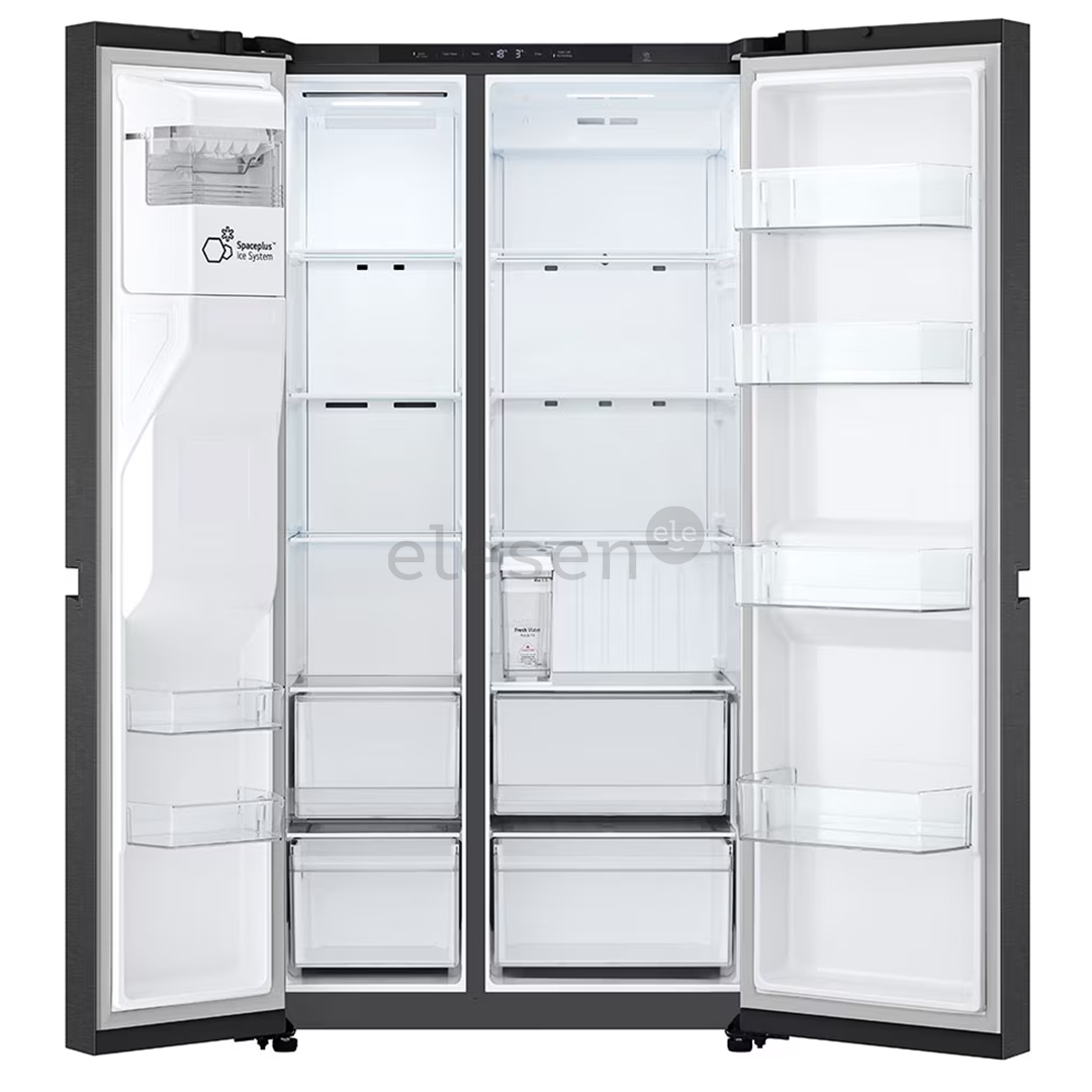 SBS šaldytuvas  LG, Water & Ice Dispenser, 641 l, aukštis 179 cm, juodas   Prekė-GSLC41EPPE.AEPQEUR