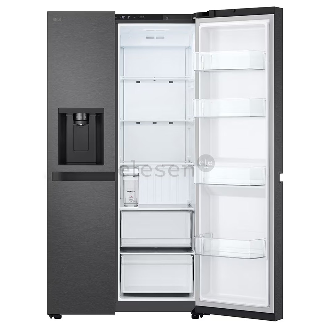 SBS šaldytuvas  LG, Water & Ice Dispenser, 641 l, aukštis 179 cm, juodas   Prekė-GSLC41EPPE.AEPQEUR