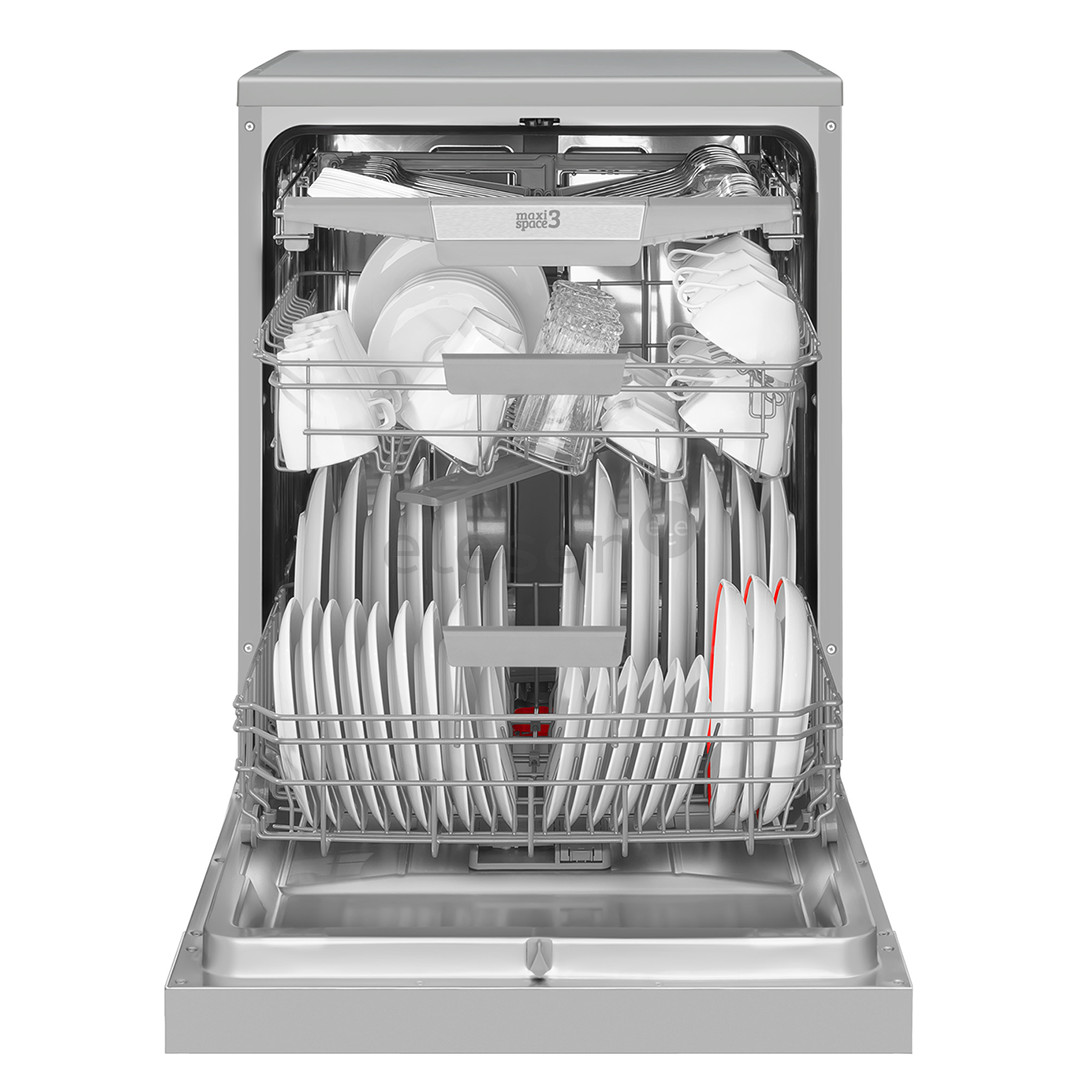 Hansa, 14 place settings, width 60 cm, inox - Free standing dishwasher