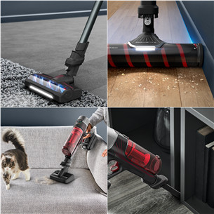 Tefal X-Force Flex 9.60 Complete, raudonas/pilkas - Belaidis dulkių siurblys