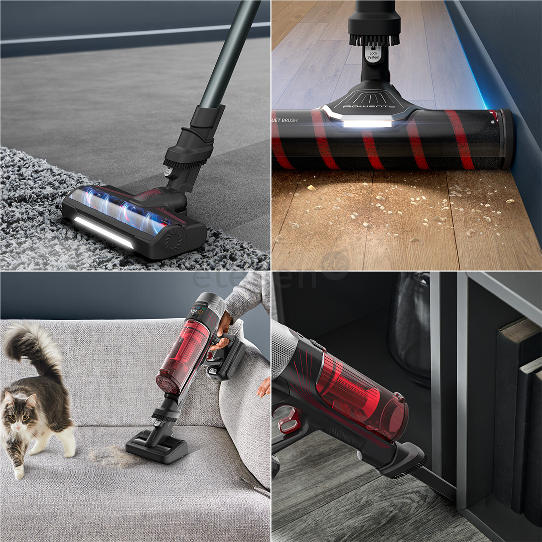 Tefal X-Force Flex 9.60 Complete, raudonas/pilkas - Belaidis dulkių siurblys