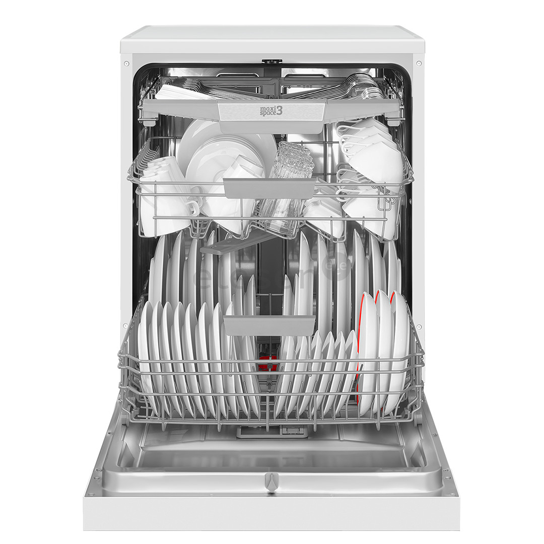 Hansa, 14 комплектов посуды, ширина 60 см, белый - Отдельностоящая посудомоечная машина