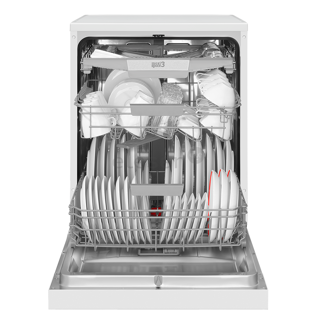 Hansa, 14 place settings, width 60 cm, white - Free standing dishwasher