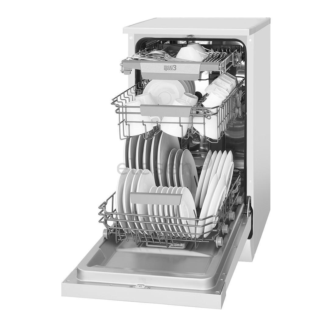 Hansa, 10 place settings, width 44.8 cm, white - Free standing dishwasher