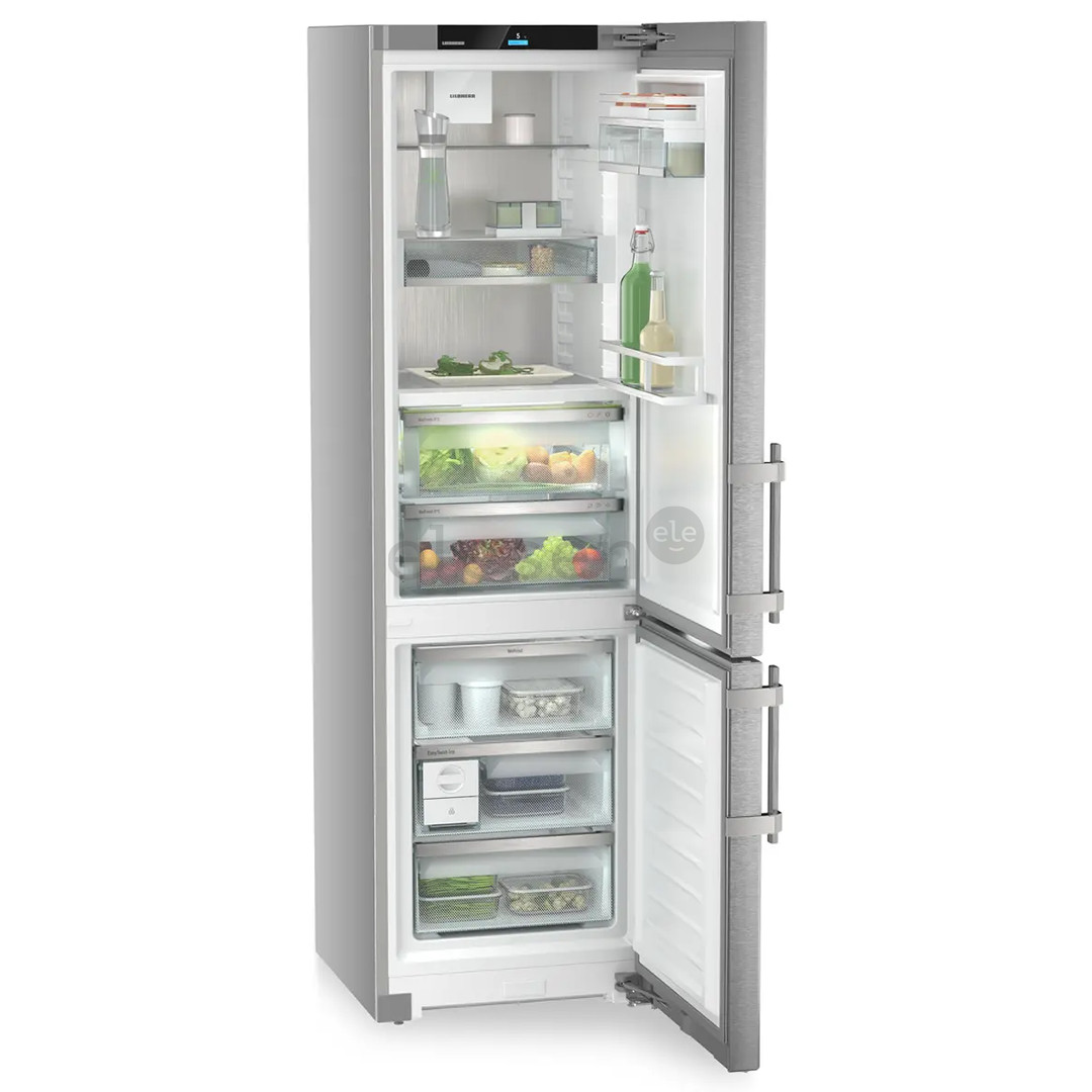 Liebherr Prime BioFresh NoFrost, 362 L, aukštis 202 cm, sidabro spalvos - Šaldytuvas