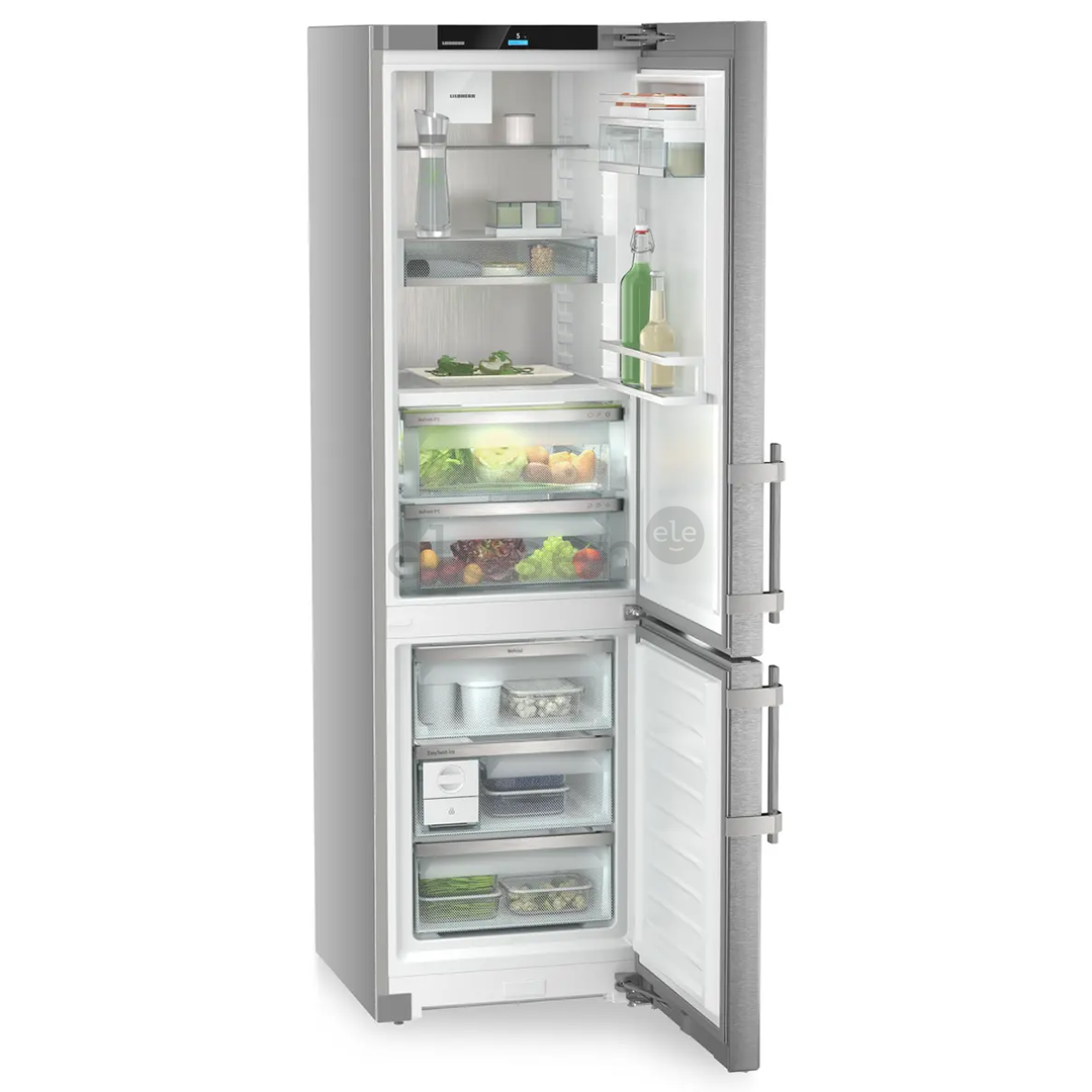 Liebherr Prime BioFresh NoFrost, 362 L, aukštis 202 cm, sidabro spalvos - Šaldytuvas