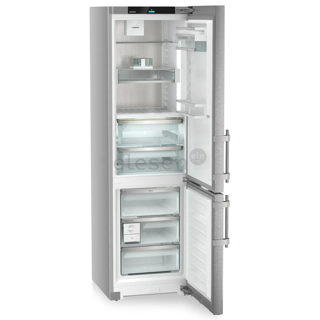 Liebherr Prime BioFresh NoFrost, 362 L, aukštis 202 cm, sidabro spalvos - Šaldytuvas