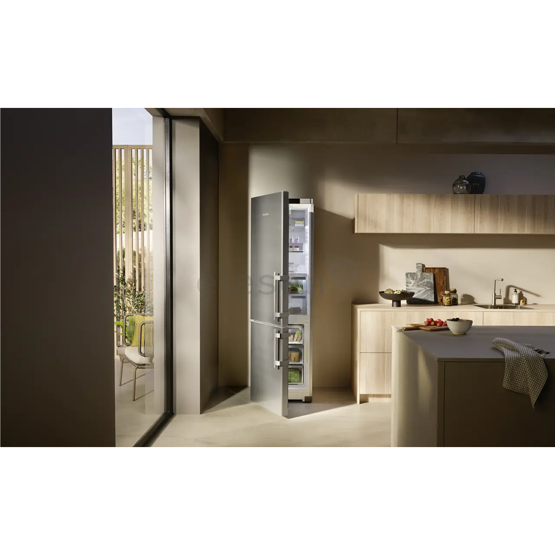 Liebherr Prime BioFresh NoFrost, 362 L, aukštis 202 cm, sidabro spalvos - Šaldytuvas