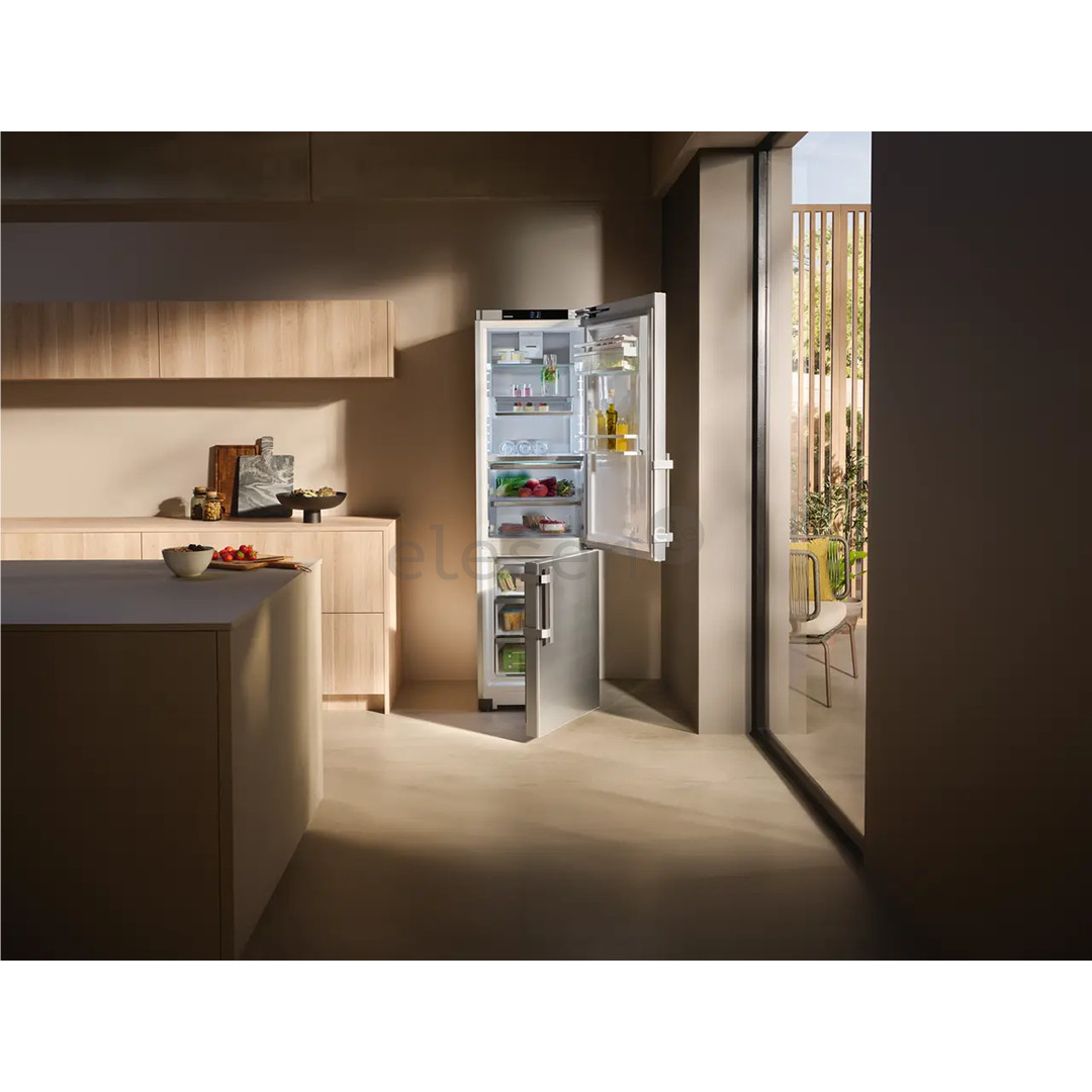 Liebherr Prime BioFresh NoFrost, 362 L, aukštis 202 cm, sidabro spalvos - Šaldytuvas