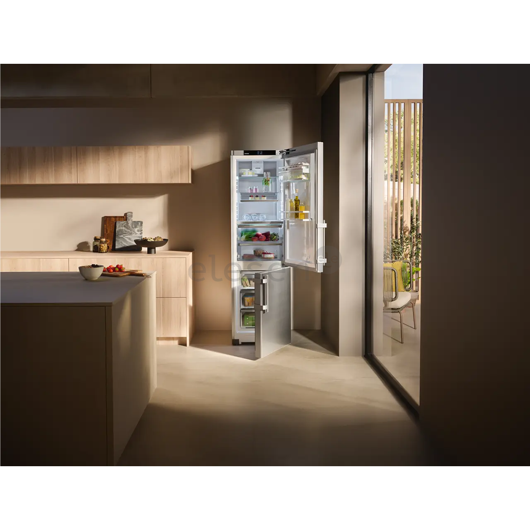 Liebherr Prime BioFresh NoFrost, 362 L, aukštis 202 cm, sidabro spalvos - Šaldytuvas