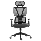 L33T FuzionX, PU, Fabric, grey - Office Seat