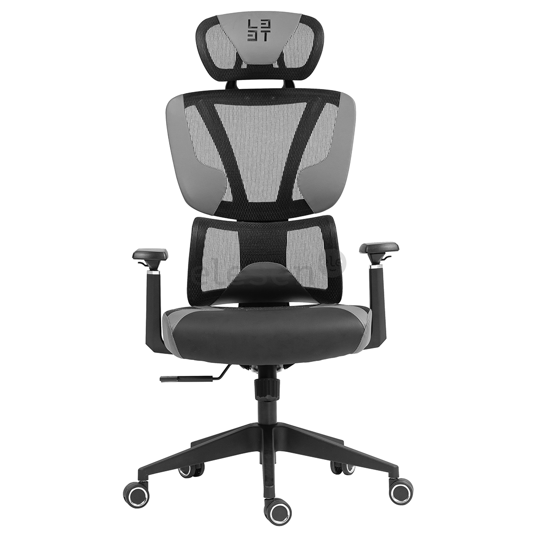 L33T FuzionX, PU, Fabric, grey - Office Seat