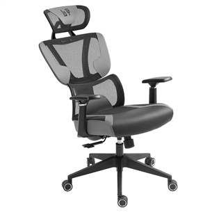 L33T FuzionX, PU, Fabric, grey - Office Seat