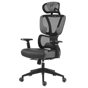 L33T FuzionX, PU, Fabric, grey - Office Seat