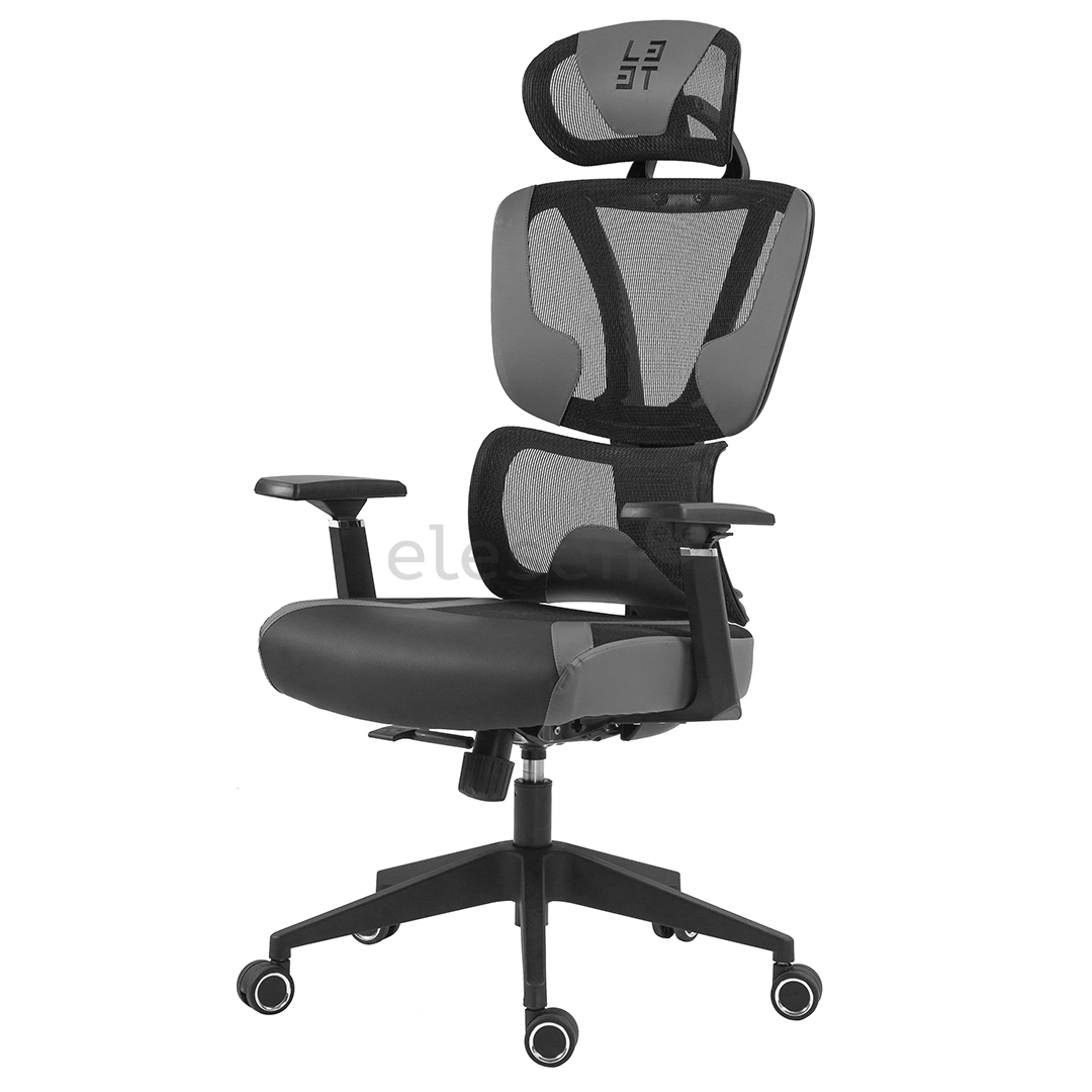 L33T FuzionX, PU, Fabric, grey - Office Seat