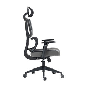 L33T FuzionX, PU, Fabric, grey - Office Seat