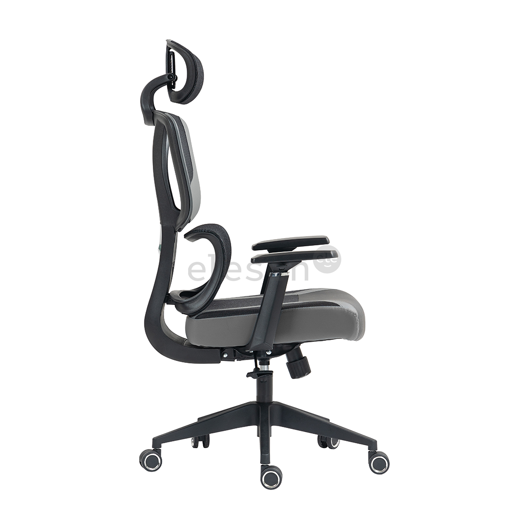 L33T FuzionX, PU, Fabric, grey - Office Seat