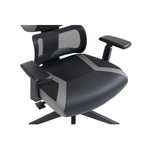 L33T FuzionX, PU, Fabric, grey - Office Seat