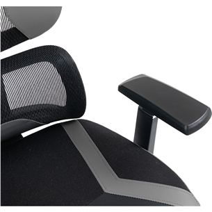 L33T FuzionX, PU, Fabric, grey - Office Seat