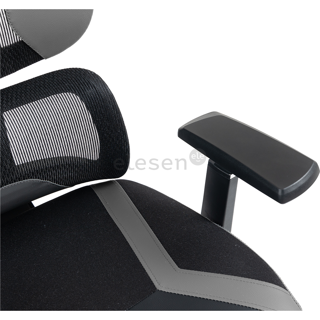L33T FuzionX, PU, Fabric, grey - Office Seat