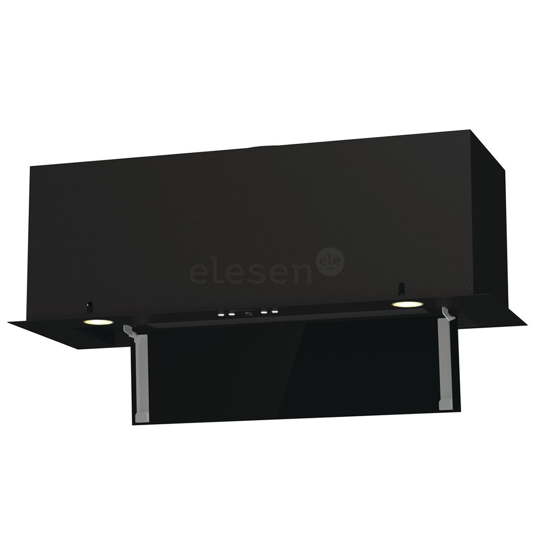 Hisense, 660 m³/val., plotis 80 cm, juodas - Įmontuojamas gartraukis