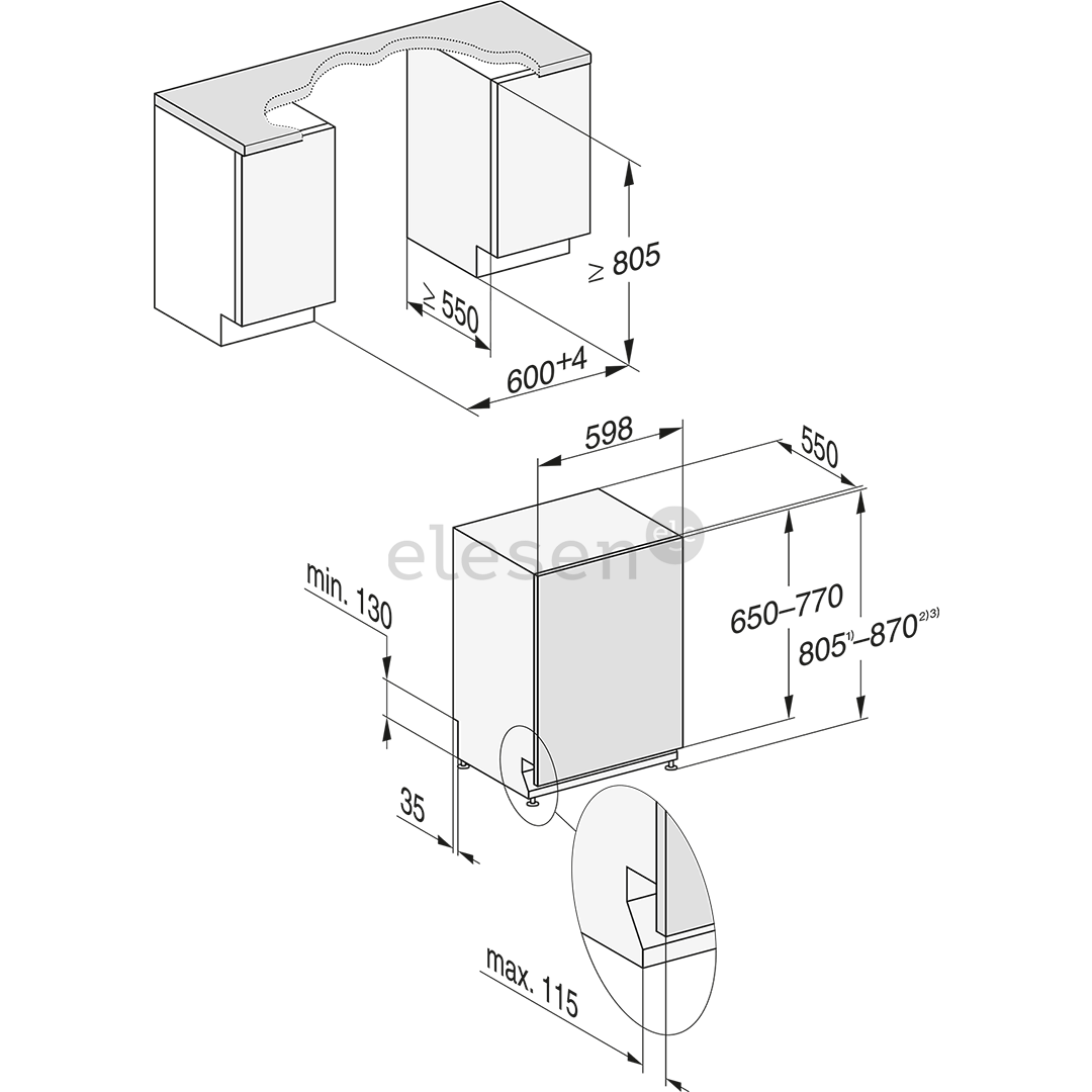 Miele, 14 комплектов посуды - Интегрируемая посудомоечная машина